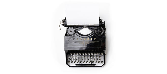 Our Story image - typewriter